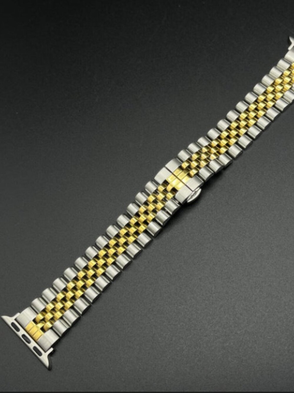 Apple Style Replacement Jubilee Steel Bracelet (Steel and Yellow Gold)
